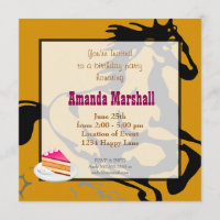 Galloping Horse Fête d'anniversaire sauvage et lib