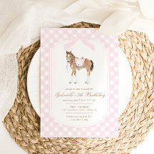 Galoppez les filles Cheval Rose Fête d'anniversair