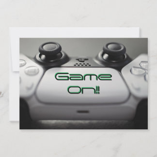 Invitation "Game On" Anniversaire de jeu