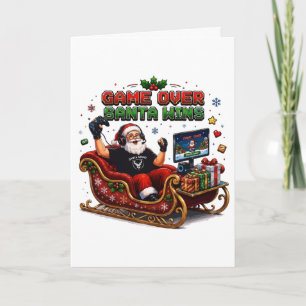 Invitation Game Over Santa Gagne Noël Gamer