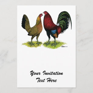 Invitation Gamefowl Pair