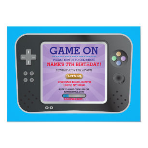 Invitations Faire Part Cartes D Anniversaire Gamer Zazzle Fr