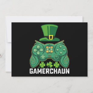 Invitation Gamerchaun Gamer Jeux de jeu Saint Patrick's Day