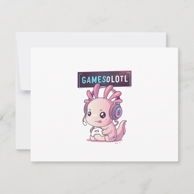 Invitation Gamesolotl - Axolotl Joueur (Devant)