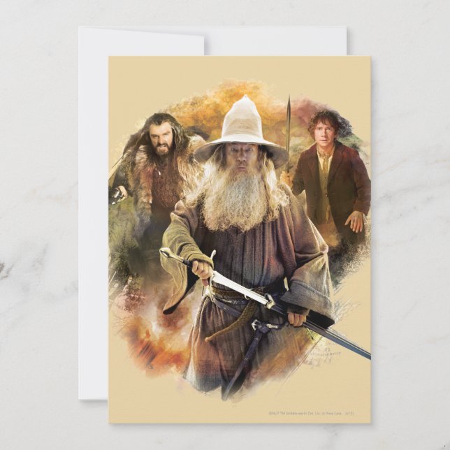 Invitation Gandalf, THORIN OAKENSHIELD™ & BILBO BAGGINS™ (Devant)