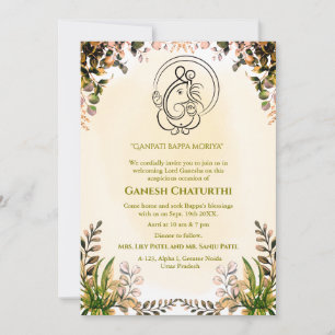 Invitation Ganesh Chaturthi Puja