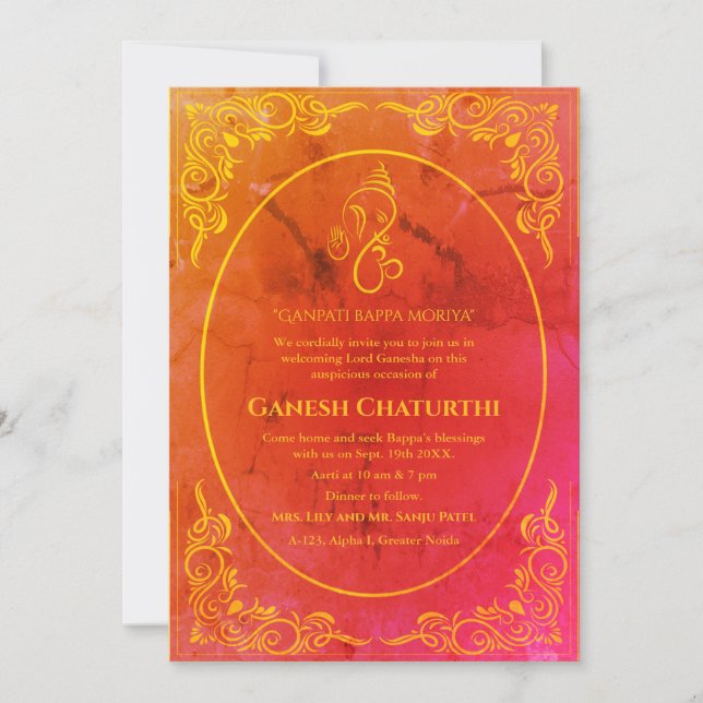 Invitation Ganesh Chaturthi Puja (Devant)