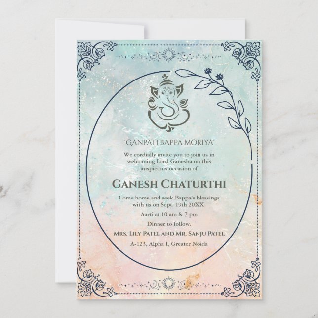 Invitation Ganesh Chaturthi Puja (Devant)