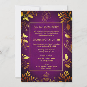 Invitation Ganesh Chaturthi Puja