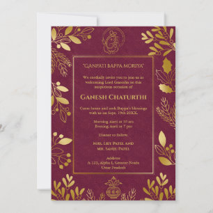 Invitation Ganesh Chaturthi Puja