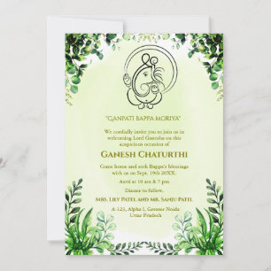 Invitation Ganesh Chaturthi Puja