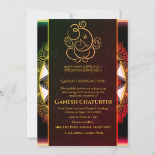 Invitation Ganesh Chaturthi Puja
