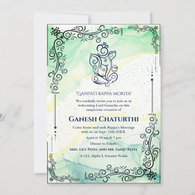 Invitation Ganesh Chaturthi Puja (Devant)