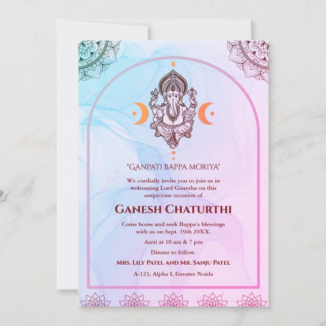 Invitation Ganesh Chaturthi Puja (Devant)