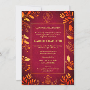 Invitation Ganesh Chaturthi Puja