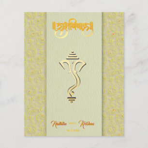 Invitation Ganesha pour un mariage hindou indien à