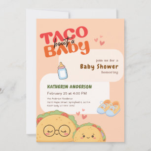 Invitation Garçon Avocat Pastel Taco à propos d'une Baby Show