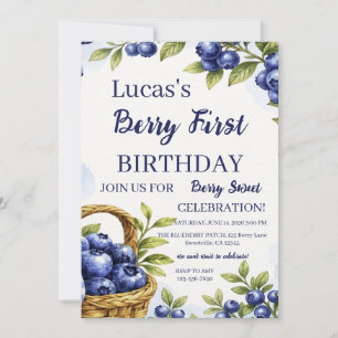 Invitation Garçon Berry Premier Anniversaire 1er Anniversaire
