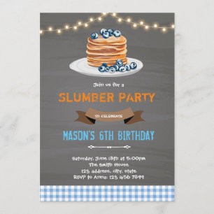 Invitation garçon crêpe sommeil anniversaire