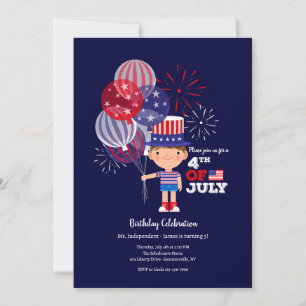 Invitation Garçon d'anniversaire du 4 juillet