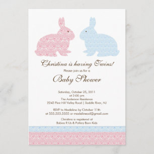 Invitation Garçon de fille d'invitation de baby shower de