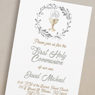 Invitation garçon de première communion