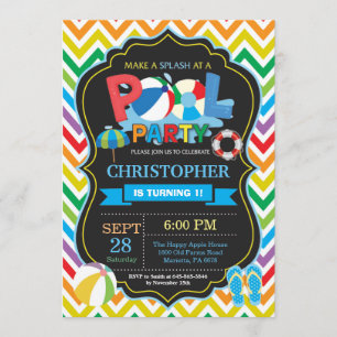 Invitation Garçon d'éclaboussure de Splish d'été d'invitation