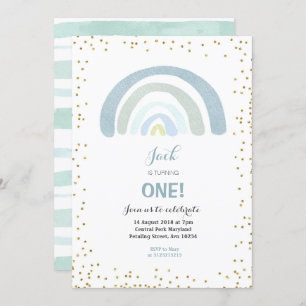 Invitation Garçon d'invitation d'anniversaire de bleu