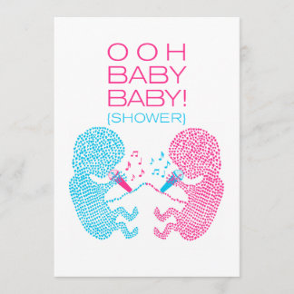 Invitation Garçon et fille d'invitation de baby shower de