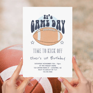 Invitation Garçon jour de match de football 1er anniversaire
