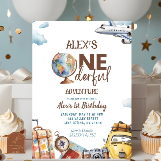 Invitation Garçon Oneferdul Aventure 1er Anniversaire (Créateur téléchargé)