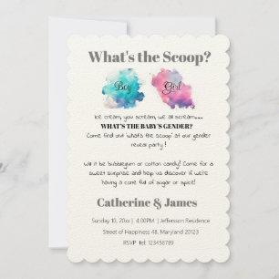 Invitation Garçon ou fille, Qu'est-ce que ce sera la révélati