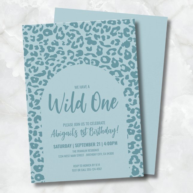 Invitation Garçon Safari Sauvage 1er Anniversaire (Boy Safari Wild One 1st Birthday Invitation)