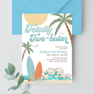 Invitation Garçon Surf Surfant 2ème Anniversaire Totalement D