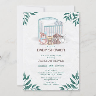 Invitation Garçon Teddy Ours Nous Pouvons Attendre Baby showe