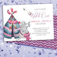 Garçon Wild One premier anniversaire fête tribale 