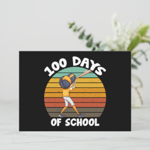 Invitation Garçons 100 jours d'école Baseball 100e jour