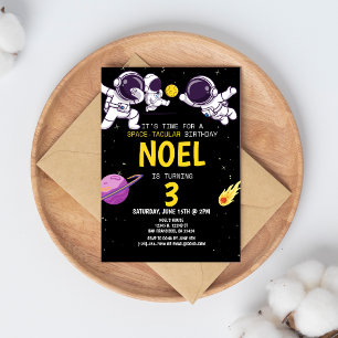 Invitation Garçons Astronaut moderne Anniversaire de enfant n