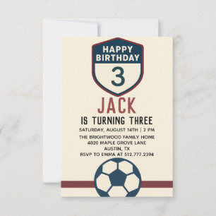 Invitation Garçons de football de tous les étoiles Fête de fo