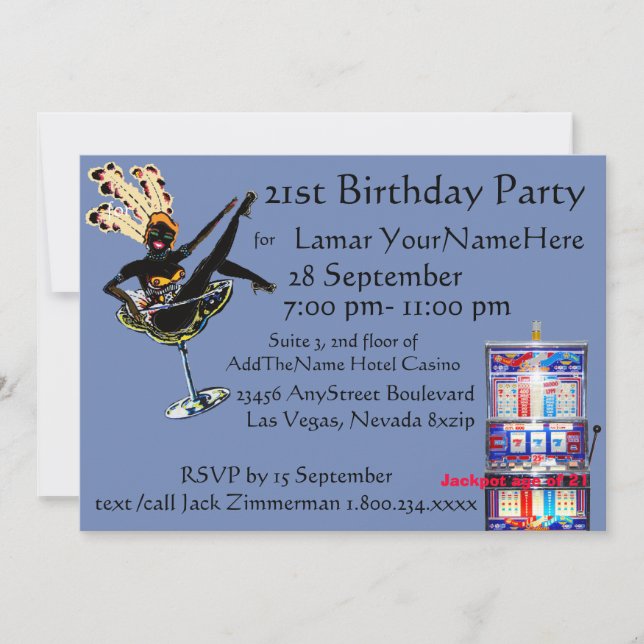 Invitation Garçons de Las Vegas Soirée d'anniversaire (Devant)