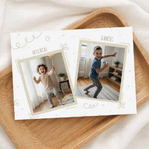 Invitation Garçons Double Anniversaire Enfants Amusant Photo