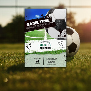 Invitation Garçons Fête d'anniversaire Ballon de football Spo