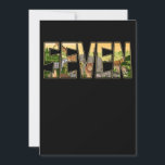 Invitation Garçons Fête d'anniversaire Jungle Filles Animal d<br><div class="desc">Garçons Fête d'anniversaire Jungle Filles Animal de Zoo 7 Ans. Fête d'anniversaire des enfants de 7 ans Amoureux du zoo.</div>