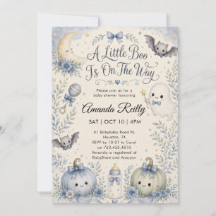 Invitation Garçons Filles Petit Boo Halloween Baby Shower