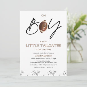 Invitation Garçons Jeu Brown et Baby shower de football