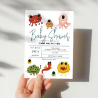 Garçons Joli Baby shower Monster moderne coloré