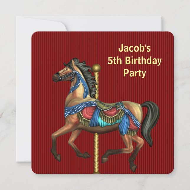 Invitation Garçons N'Importe Quel Nombre Anniversaire Fête (Devant)