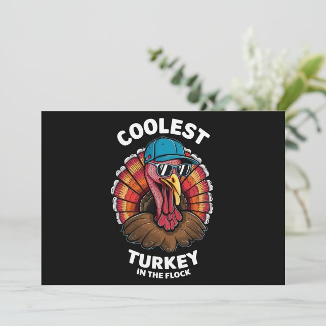 Invitation Garçons Thanksgiving Enfants Coolest Turquie dans  (Debout devant)