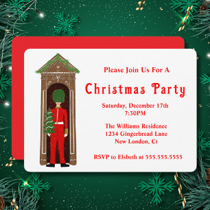 Invitation Garde Royale de Noël Avec Maison en pain d'épice