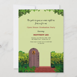 Invitation Garden Gate Open House Party